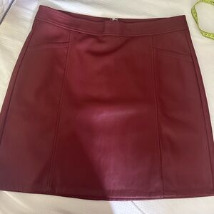 Loft leather mini skirt
